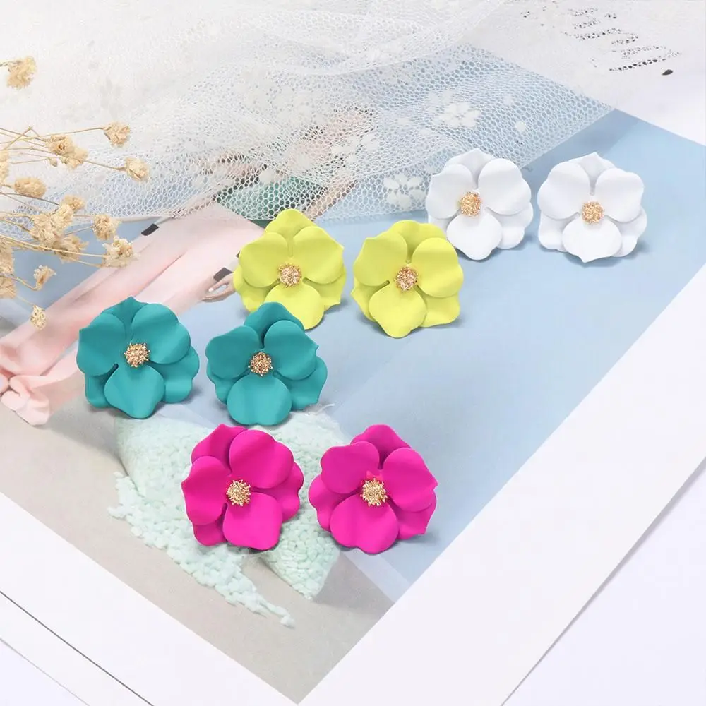 

Simple Classic Flower Petal Girls Floral Women Fashion Accessories Earrings Jewelry Ear Studs