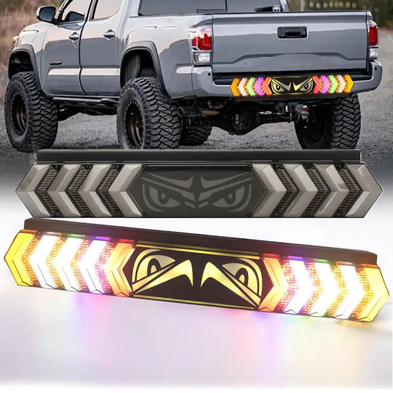 

12V 24V Truck Tail Lights RGB Colorful Driving Lights Turn Signal Lights LED Brake Flashing Warning Lights Devil's Eye Lamp 46CM