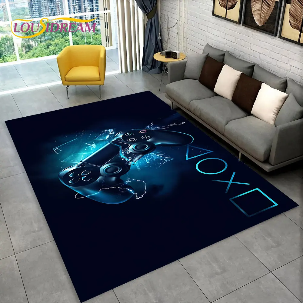 

Cartoon Gamer Game Gamepad Area Rug,Carpet Rug for Living Room Kids Bedroom Sofa Kitchen Doormat Decor,Child Non-slip Floor Mat