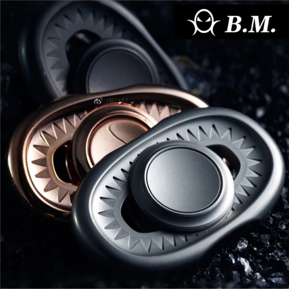 Black Mirror Design EDC Sandworm Fidget Spinner Metall Fidget Toy Erwachsene Zweiklingen Fidget Spinner Stressabbau Spielzeug Gyro