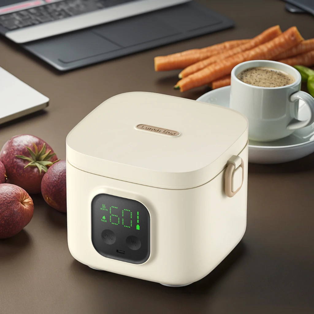 

One-Touch Auto Electric Lunch Box Portable Smart USB Heated Lunch Container Baby Car Home Outdoor Use Battery