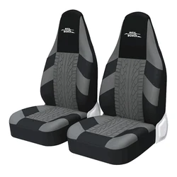 AUTOYOUTH 2PC Car Seat Covers Bucket Gray Tire Style For INSIGNIA A (G09) For POLO (6R1, 6C1) For A4 B7(8EC) For LAGUNA II