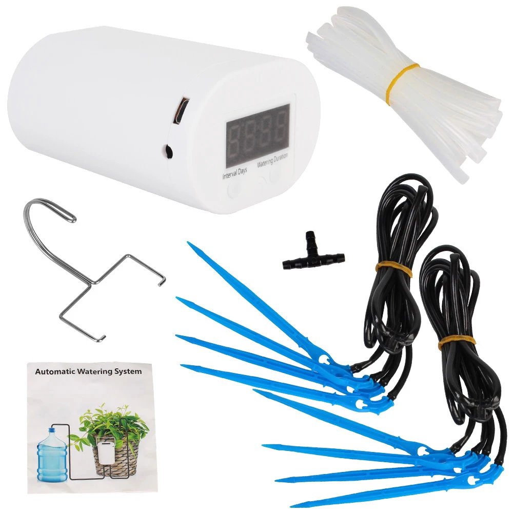 

Drip Irrigation Device Pump Timer System Automatic Watering Pump Controller Flower Plant Home Sprinkler Garden Gadget 8/4/2 Head