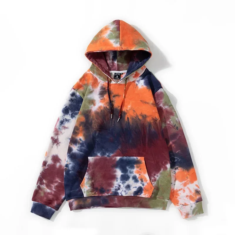 Streetwear Tie-dye Cotton Hoodies Men Spring Autumn Sweatshirts Designer Hoodies Y2k Pulls Long Sleeves Men Clothing Unisex