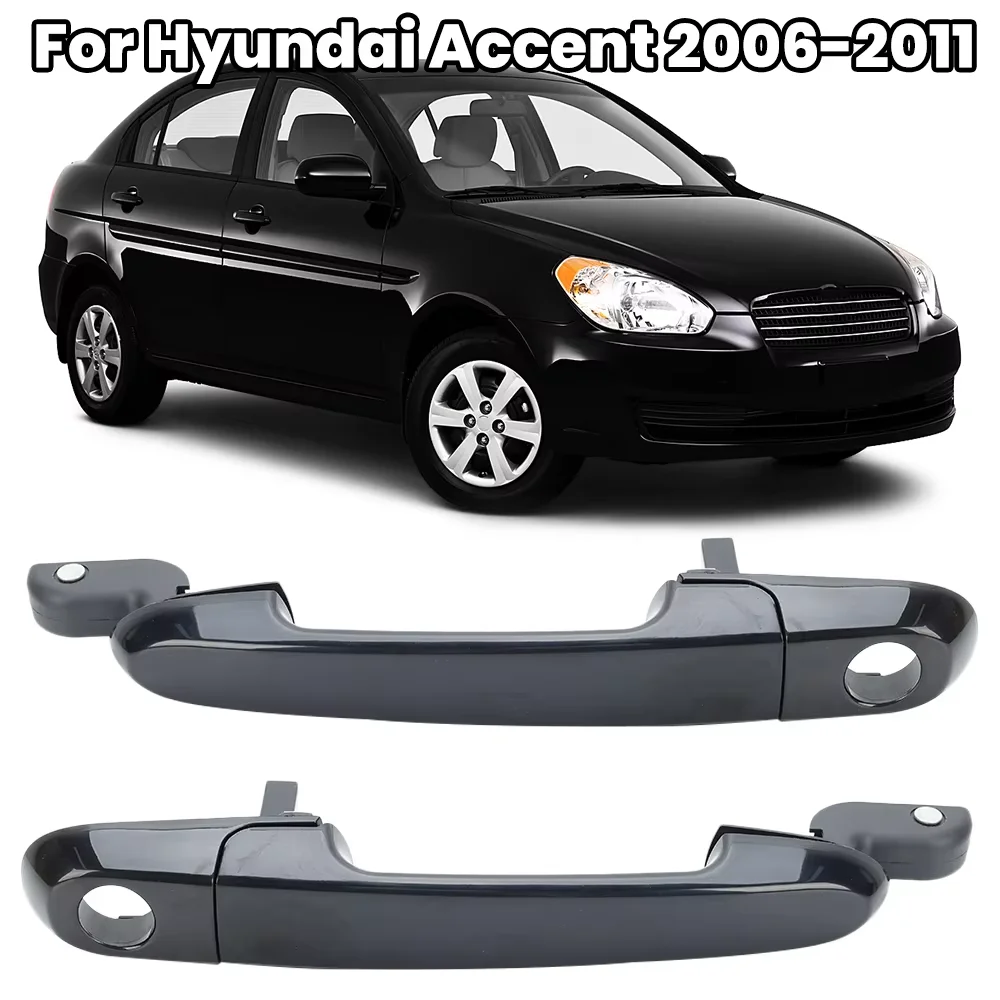 

1 шт. внешняя ручка передней двери для Hyundai Accent 2006-2011, внешние аксессуары, накладка на ручку, черная 82650-1E050 82660-1E050