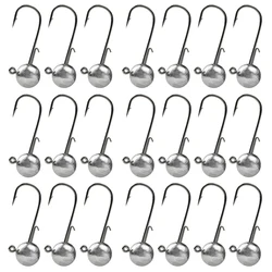 50Pcs Round Ball Jig Heads Carp Fishing Hook Accessories Ned Rig Jig Head Crappie Bass Trout Lure Fishing Equipment Articles