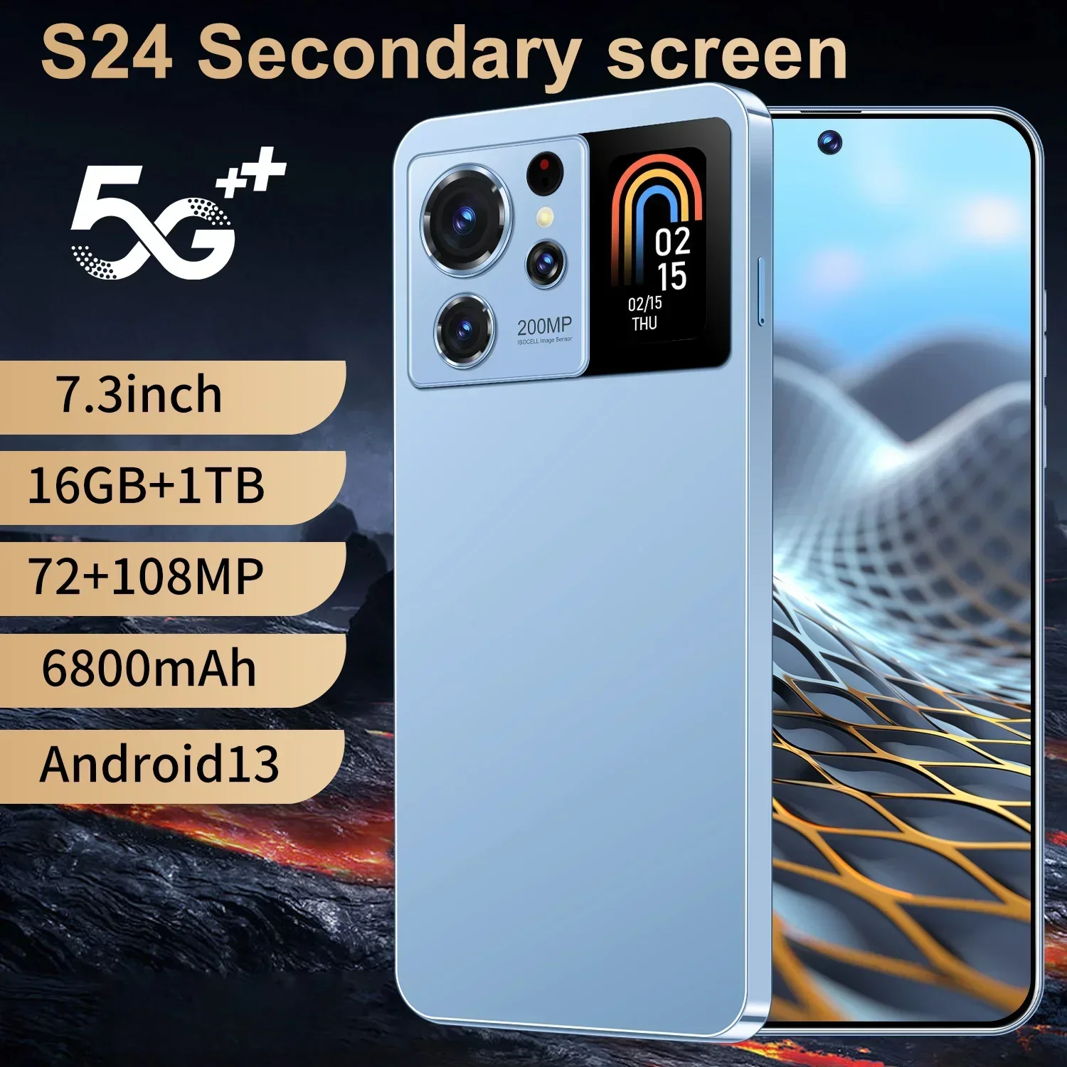 

S24 Ultra Cell phone 7.3 Inch Original Smartphone Android13 Mobile Phone16GB+1TB 6800mAh 5G 108MP Dual SIM Card Global Version