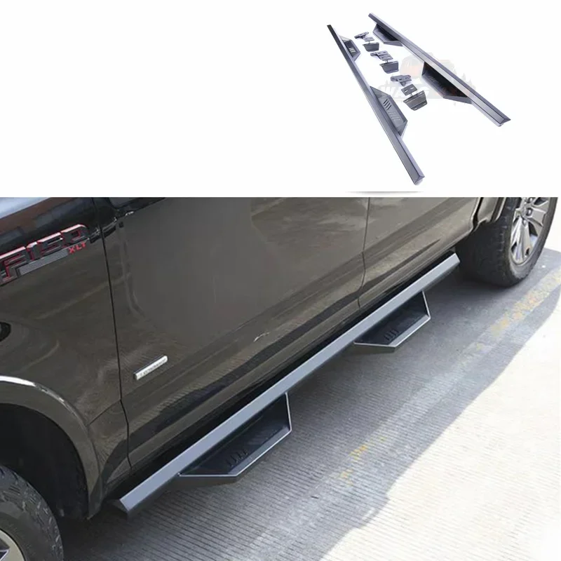 Best Selling Matt Black Steel Rock Sliders Side Step For Toyota Hilux N80 Revo Rocco