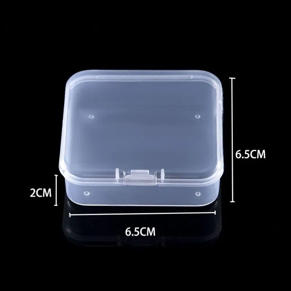 Square Plastic Transparent Tool Storage Box Jewelry Beads Container Power Tool Accessory Box Small Items Sundries Organizer Case