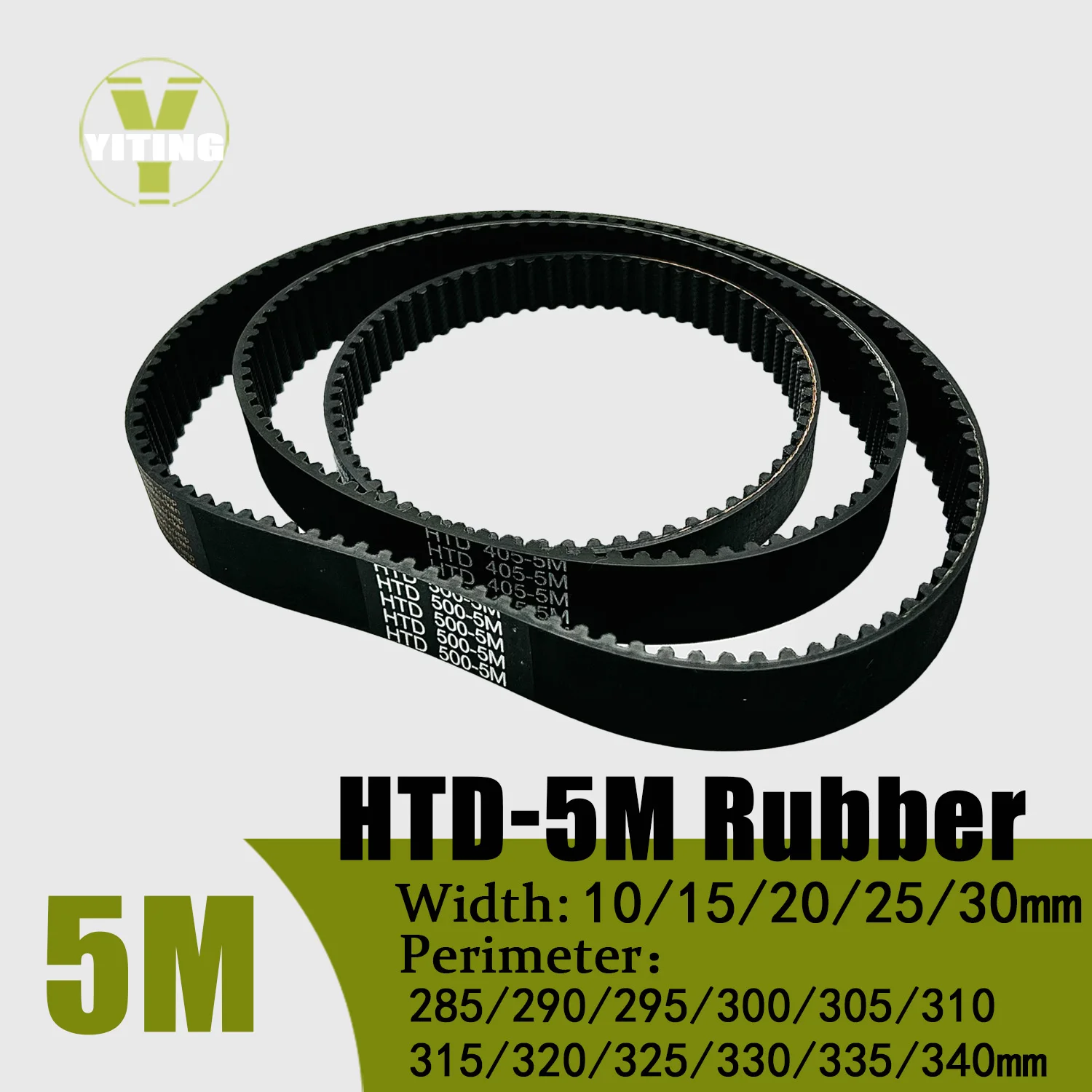 5M HTD Timing Belt Length 285/290/295/300/305/310/315/320/325/330/335/340mm Width10/15/20/25/30mm HTD5M Closed Synchronous Belts