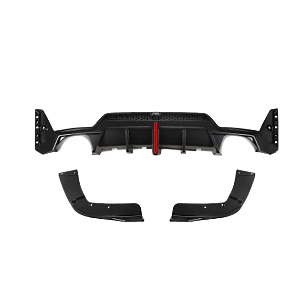 ABS Rear Diffuser Bumper Lip Spoiler Side Splitters Canards Flap For BMW 3 Serise G20 G28 M Sport 2023+