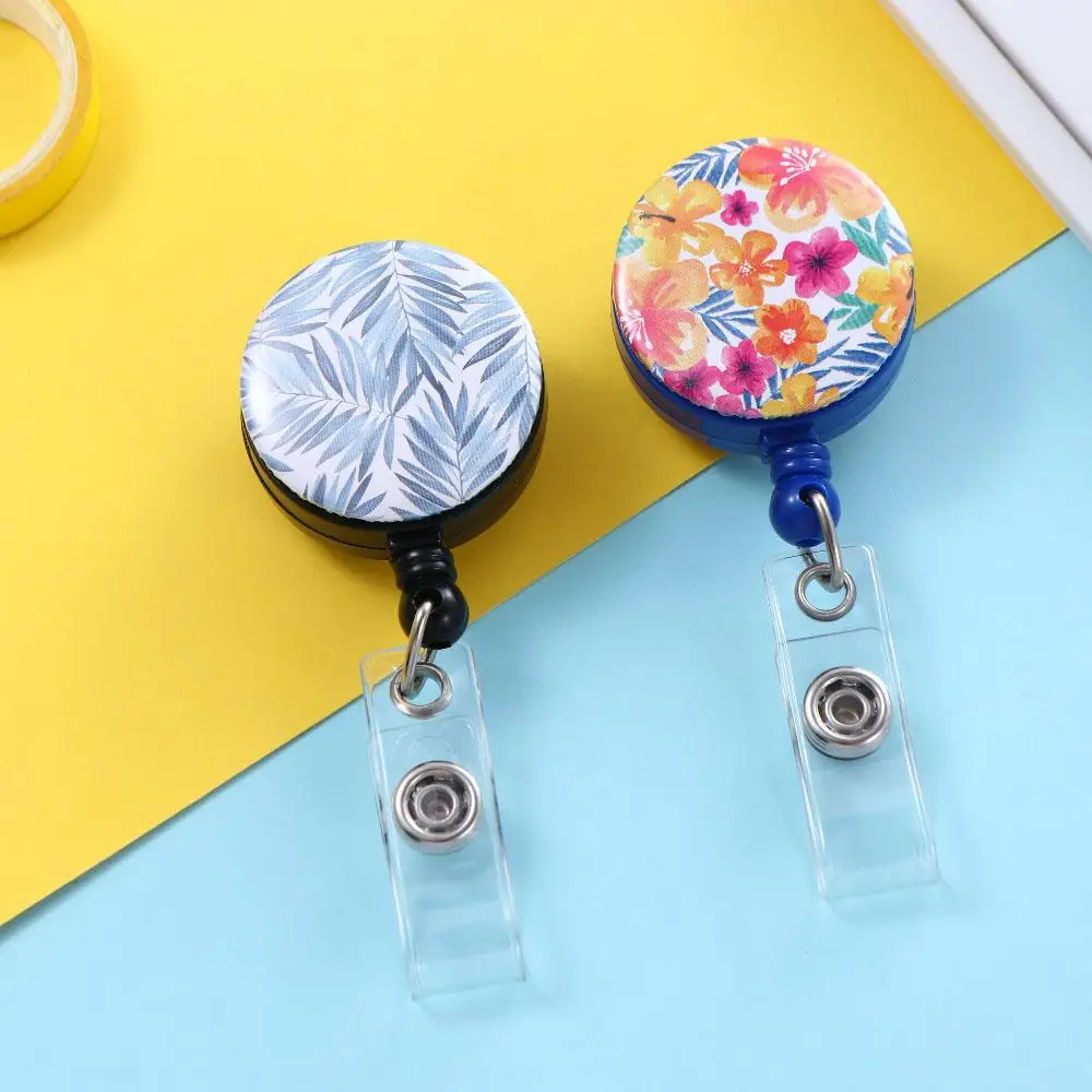 For Hospital 1 Piece Work Card Clips Decorative Name Card Employee Name Badge Reel Badge Holder Retractable Nursing