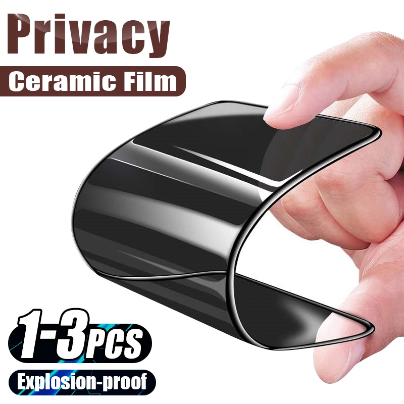 Full Cover Privacy Screen Protector for Realme GT Neo 2 2T 3 3T 5 SE Anti Spy Ceramic Film for Realme C55 C35 C33 C31 C30S Q3S