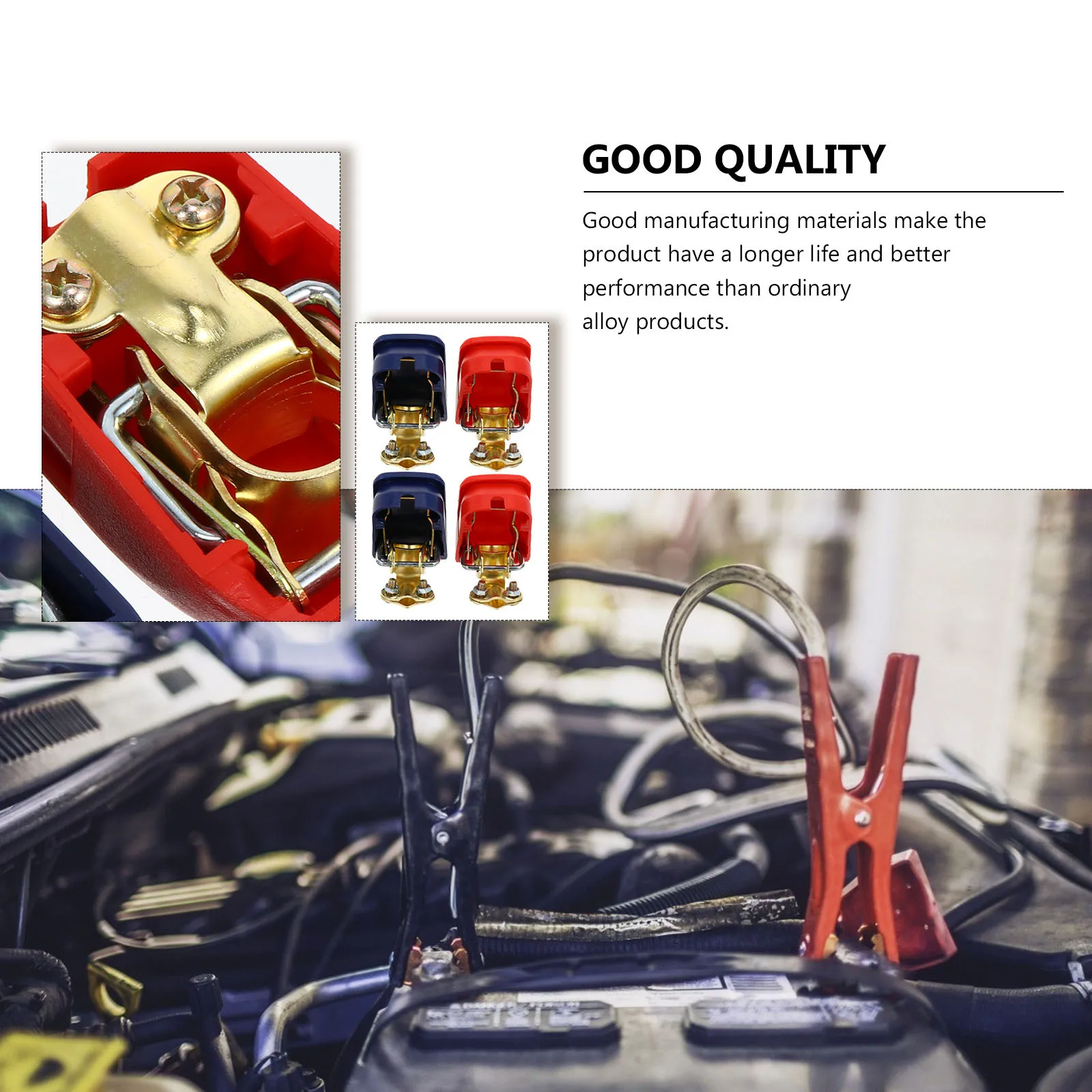 

2Sets Car Terminal Connector Heavy Duty Cable Terminal Clamp for Automobile Yacht Camper Car Accessories