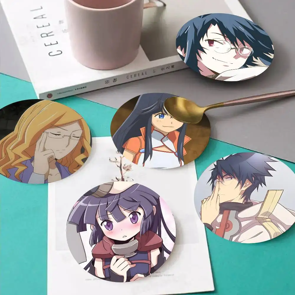 1pc Log Horizon Wooden Coaster Colour Printing Cup Mat Home Desk Decoration Gifts