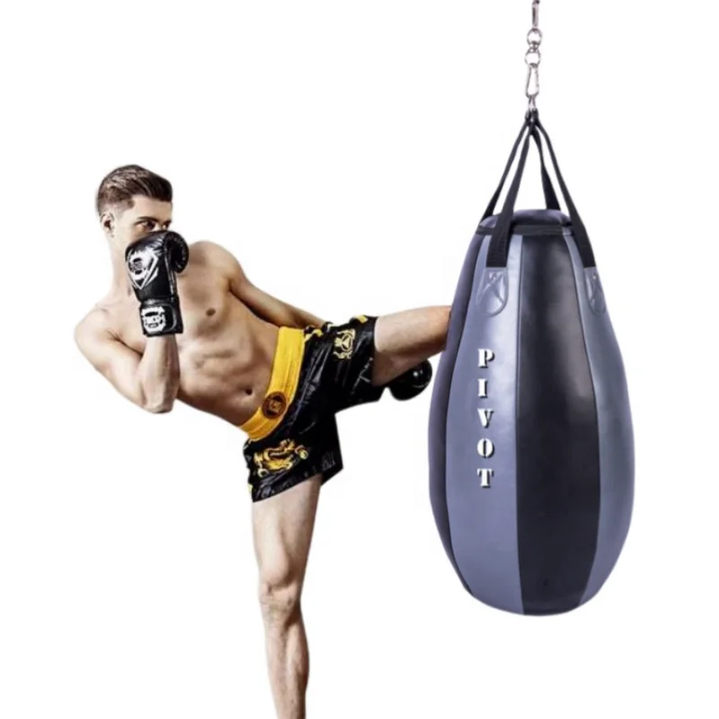 

Custom Kick Boxing Equipment PVC Leather Heavy Pear Shape Punching Bag Boxing Punching Sandbag Adult and Child