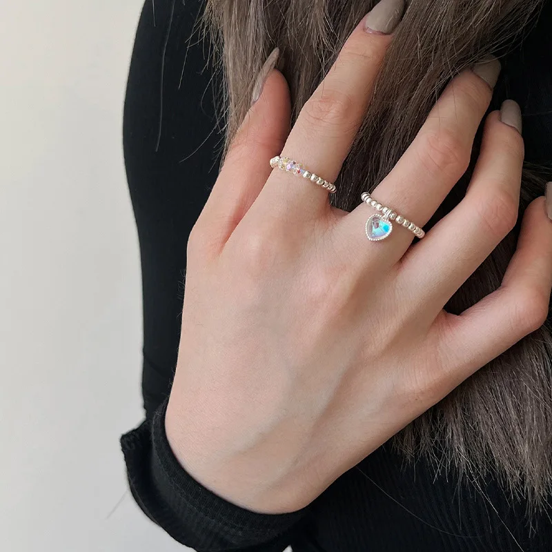 PANJBJ 925 Sterling Silber Mondstein Unregelmäßigen Ring für Frauen Party Geschenk Adjustabler Persönlichkeit Koreanische Dropshipping – Detail 26