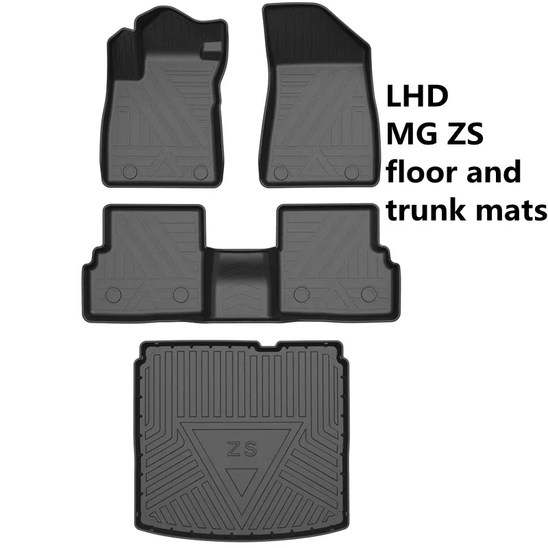 Use for MG ZS car carpet  AllWeather Floor foot mat trunk mat Full Set Trim to Fit For MG ZS waterproof floor mat for MG ZS