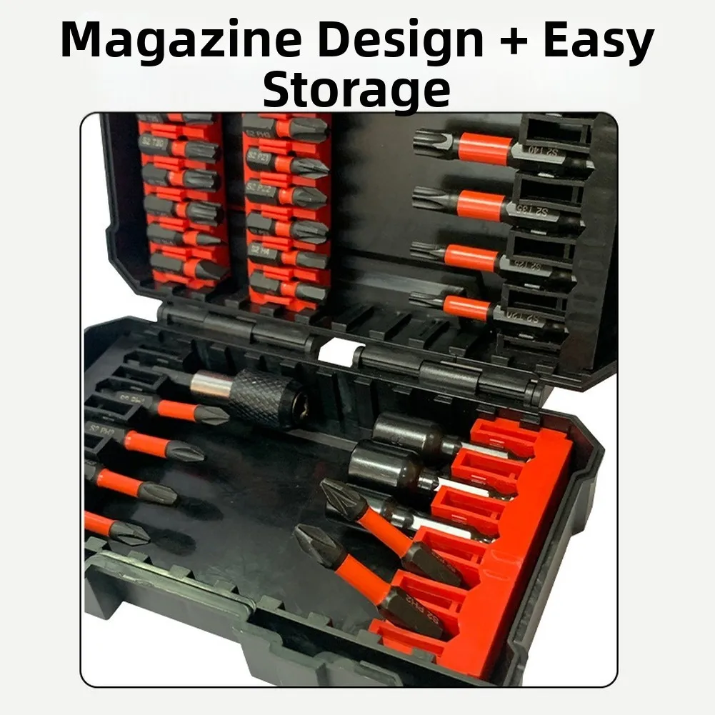 31pcs Alloy Steel Screwdriver Bit Kit Cross/One Character Hexagon Handle Socket Bits Magnetic Impact-Batch Head Spare Parts