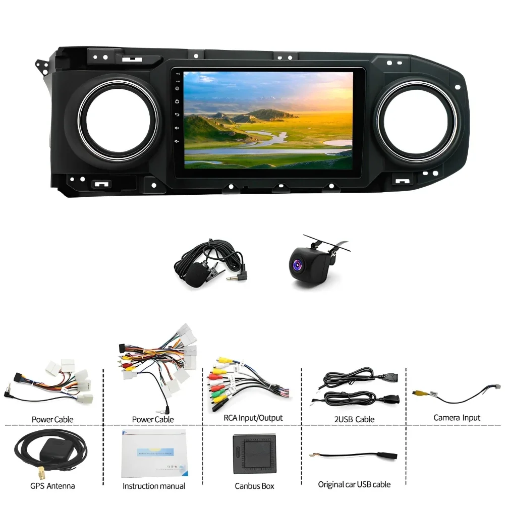 10 بوصة أندرويد 13 2 + 32G مناسب لراديو السيارة CarPlay نظام تحديد المواقع ستيريو متوافق مع تويوتا تاكوما 2016-2021 #4