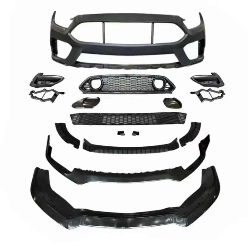 Factory Car Front Bumper Kit Mach1 Style Body Kit with Black Grille for Ford Mustang 2015 2016 2017