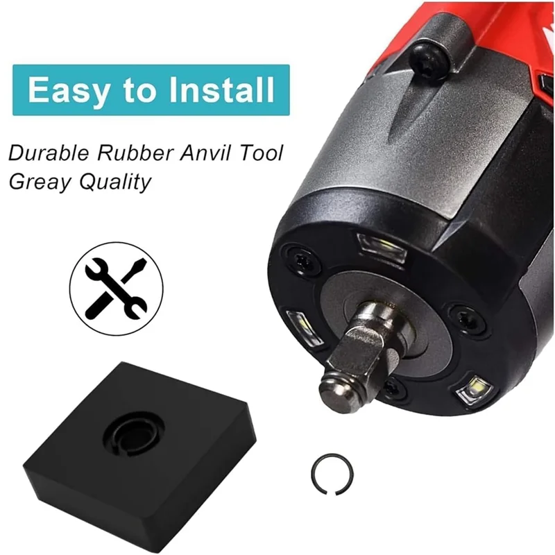

Premium-(8+8Set) 1/2Inch And 3/8Inch Impact Retaining Ring Clip With O-Ring,Retainer Impact Lock Ring Anvil Install Tool
