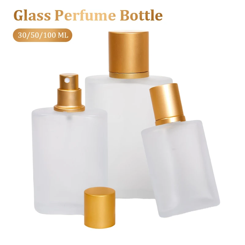 

30/50/100ml Frosted Glass Perfume Spray Bottle Fine Mist Fragrance Atomizer Diy Cosmetics Liquid Container Dispenser Empty Vial