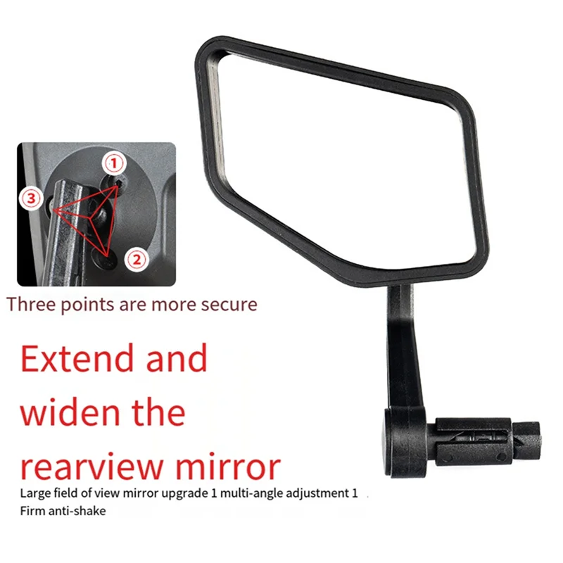 دراجة مرآة الرؤية الخلفية المقود نهاية الدراجة الجبلية واسعة النطاق الخلفي البصر عاكس قابل للتعديل مرآة الرؤية اليسار سهلة Installabh