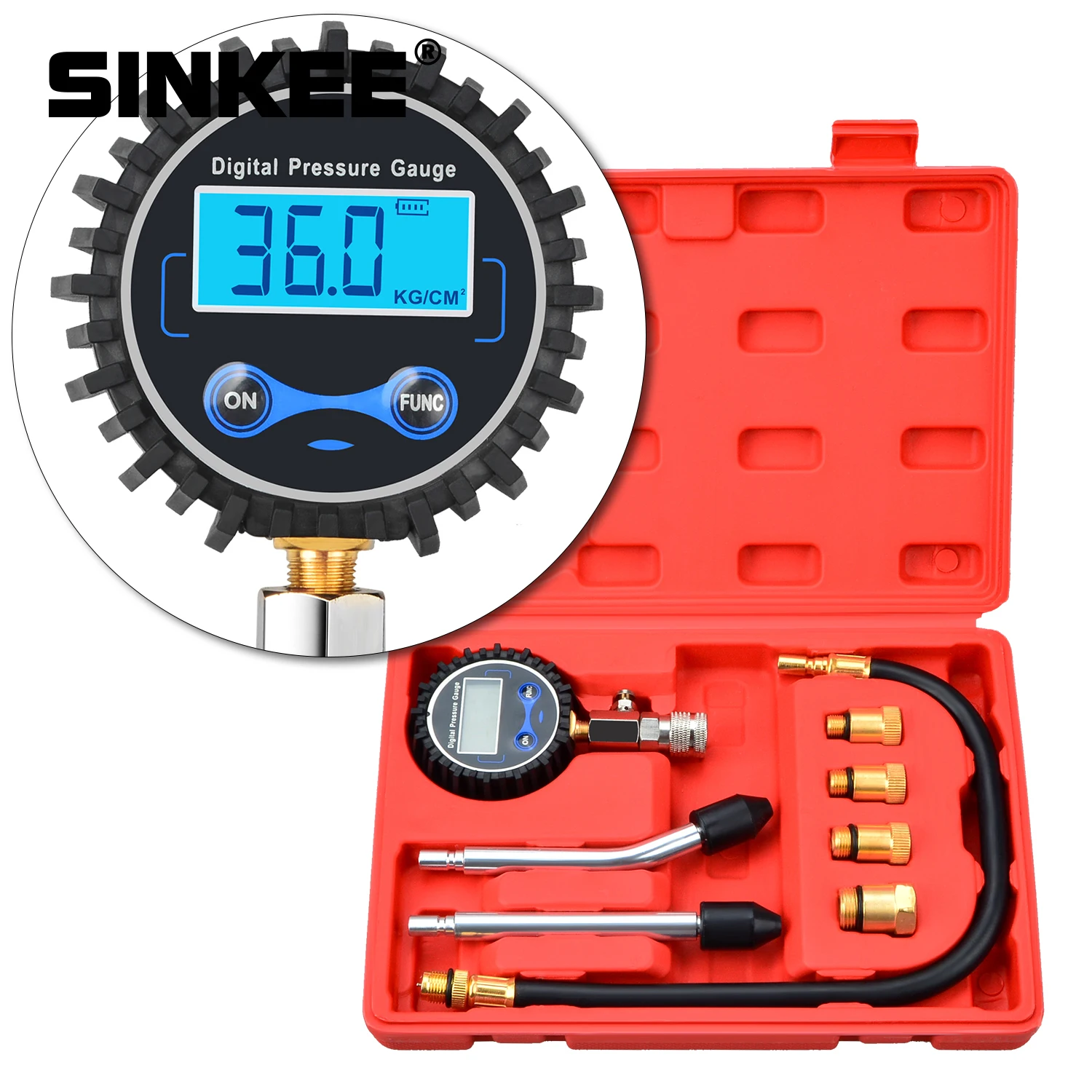 

Digital Compression Tester Gauge Tester Kit Auto Petrol Gas Engine Cylinder Motorcycle