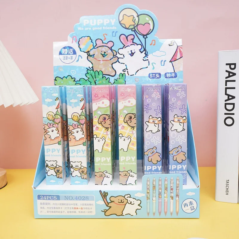 

Гелевая ручка Line Puppy Maltese — коллекционные ручки-сюрпризы с черными чернилами 0,5 мм, случайный стиль