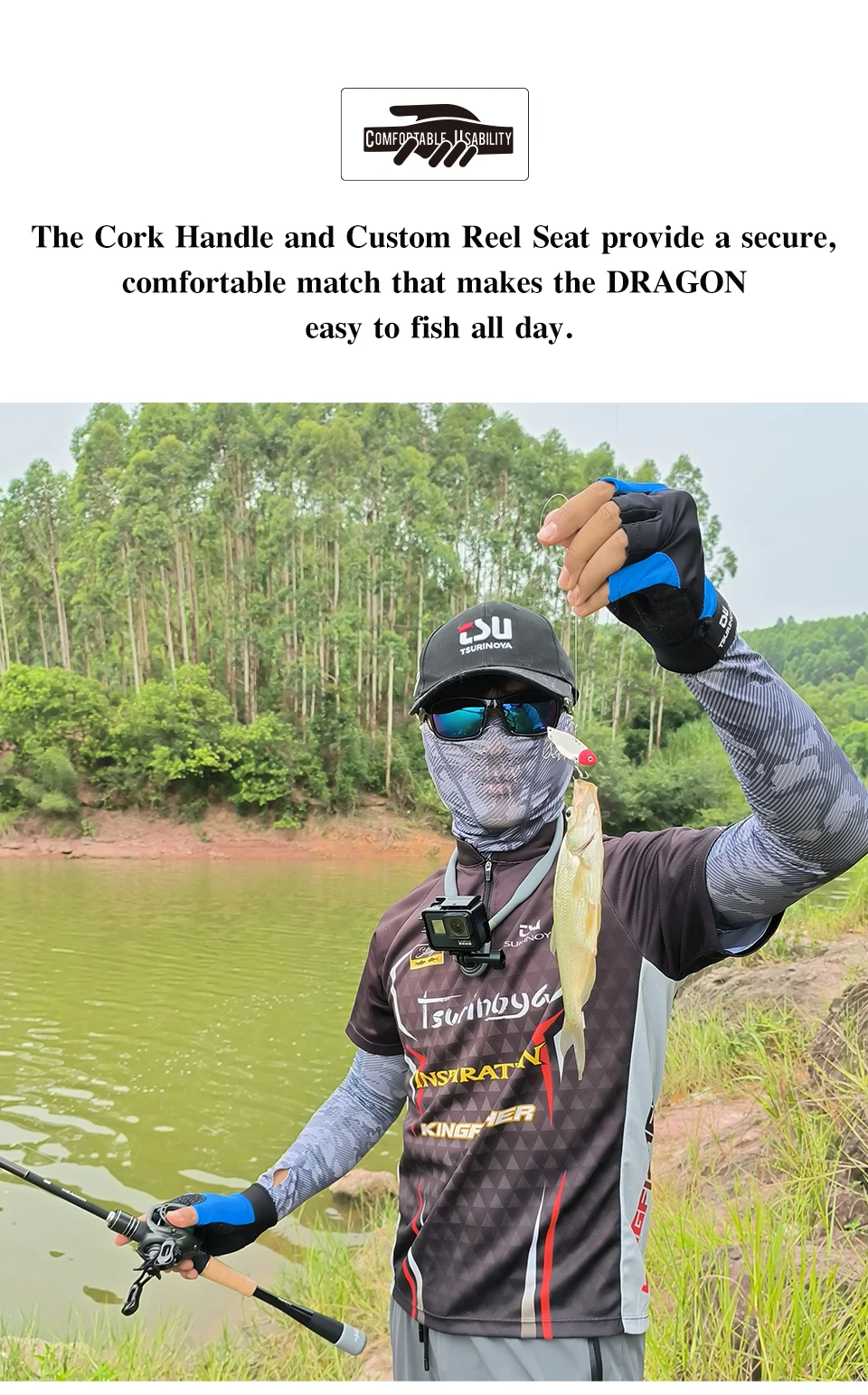 TSURINOYA Long Casting Model Shore Fishing Rod DRAGON 2.28m 2.44m ML M Fast Action FUJI Guide Spinning Rod For Seabass Saltwater