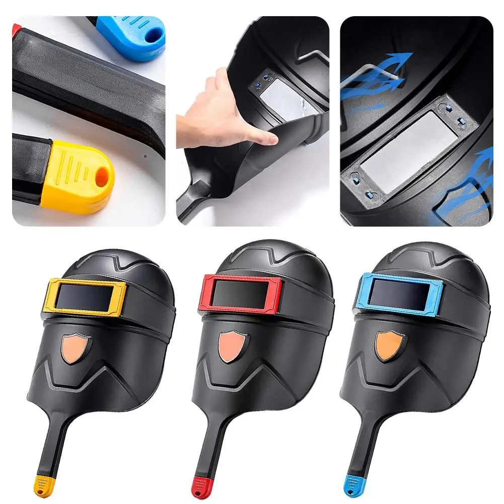 ハンドヘルド溶接ヘルメット、眼鏡付き溶接マスク、研削用の目の保護、高溶接作業温度対応