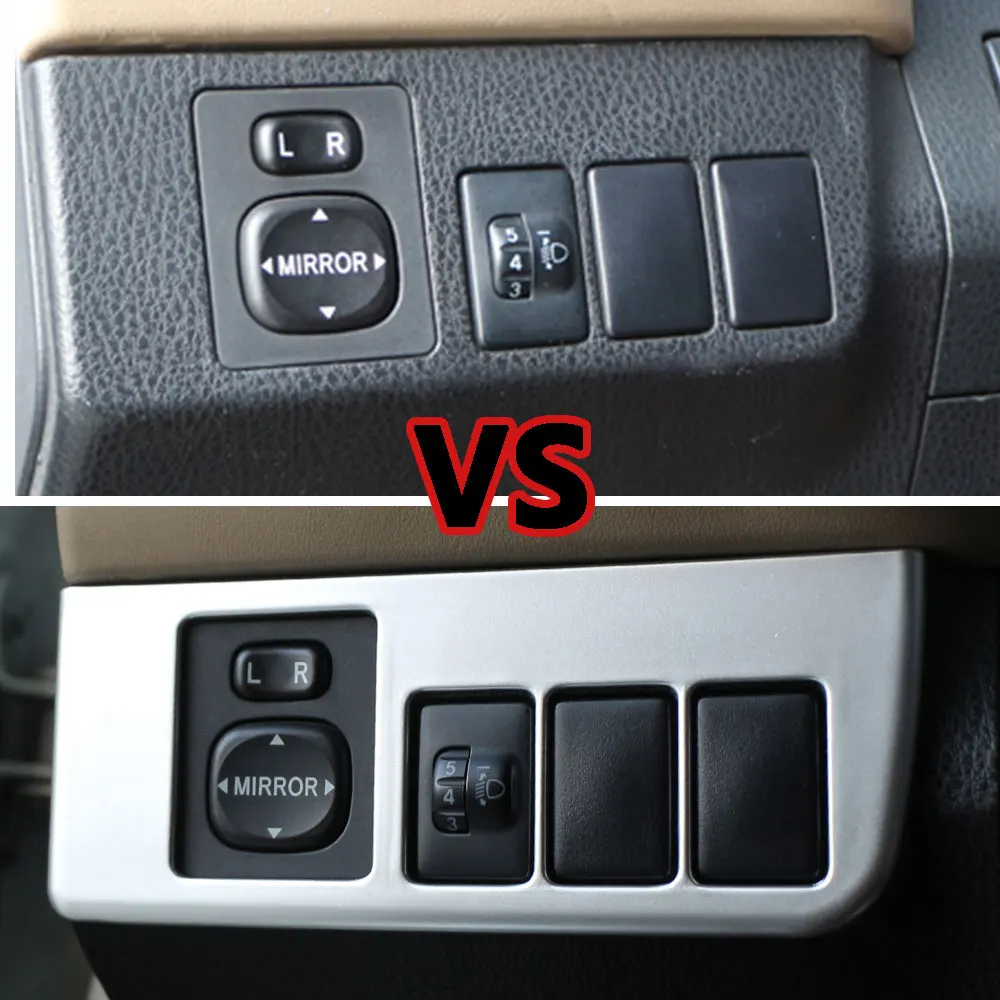 Head Light Switch Button Panel Cover Trim for Toyota RAV4 Rav 4 2014 2015 2016 LHD Car Interior Decoration Sticker Accessories
