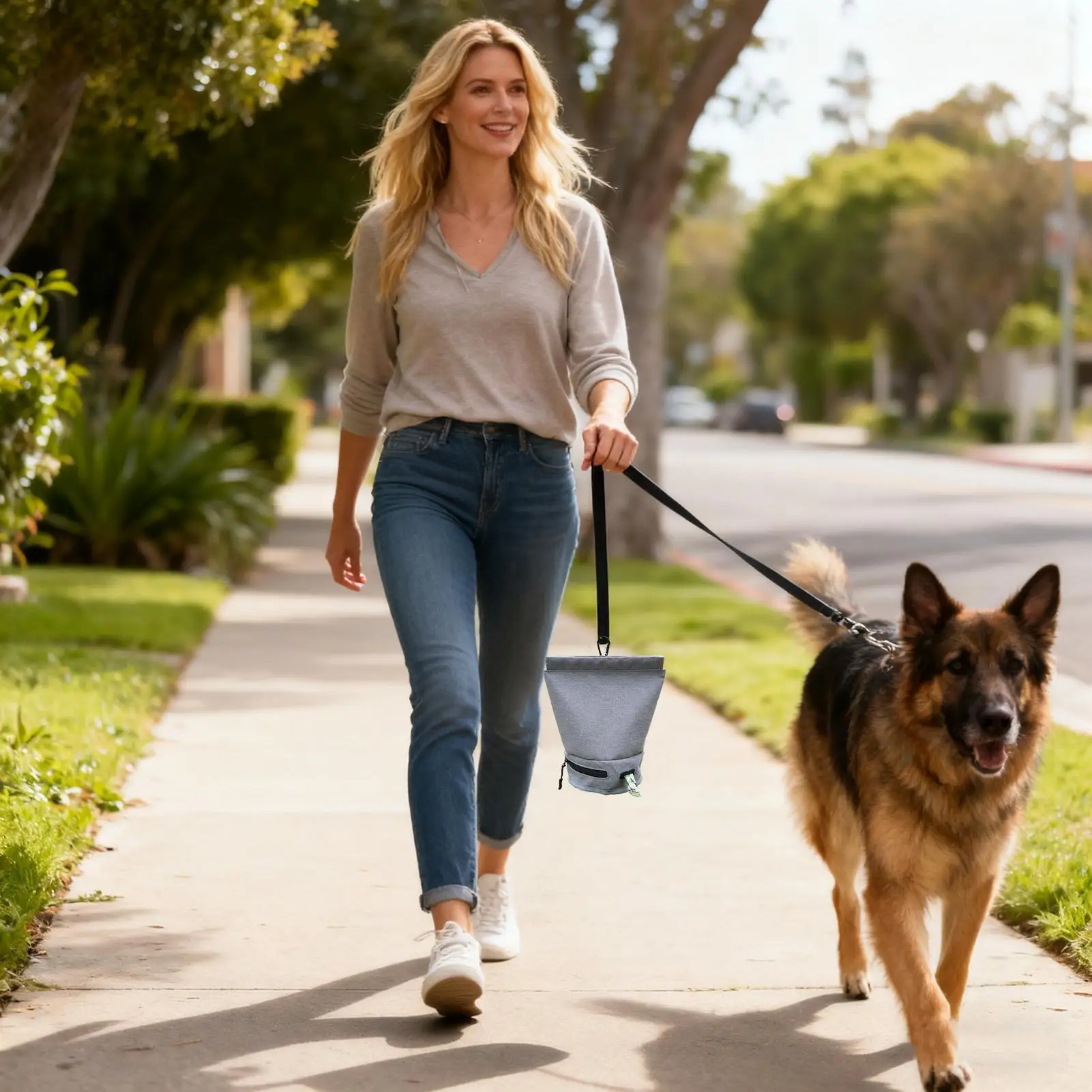 

Держатели мешков для какашек для поводков, эластичная застежка на шнурке, диспенсер для мешков для собачьих какашек для маленьких, средних и больших щенков, прогулочных покупок