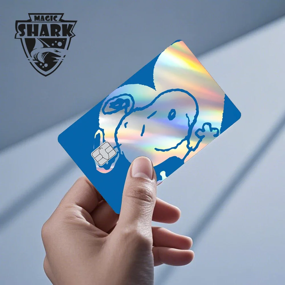 Tubarão mágico dos desenhos animados pato donald mickey grande herói ponto princesa laser filme holográfico capa de pele adesivo para cartão de débito de crédito