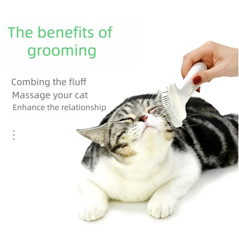 Pet Grooming Brush Self Cleaning Automatic Dog Cat Shaving Brush Removing Cat Hair Pet Comb