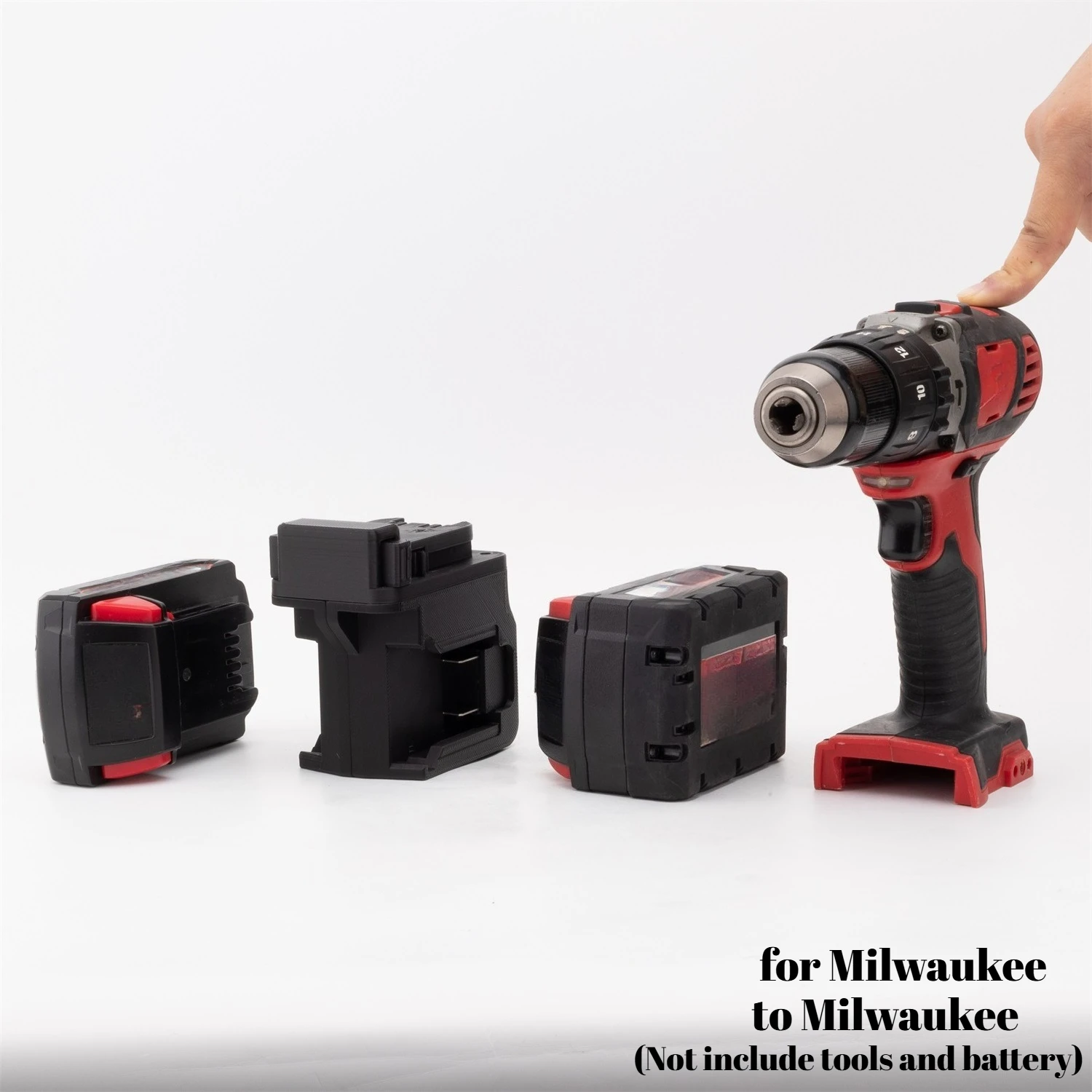 

Dual Batteries Adapter for Milwaukee 18v batteries 48-11-1820 48-11-1822 48-11-1840 48-11-1850 etc to Milwaukee Tools Converter