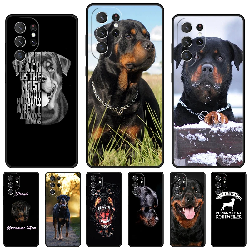 Rottweiler Dog phone case For Samsung Galaxy S24 S23 S22 Ultra Note 10 20 Plus S8 S9 S10 S20 S21 FE Cover