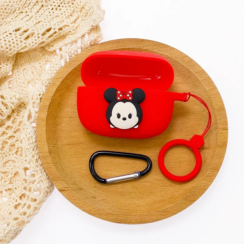 Disney dos desenhos animados caso do fone de ouvido capa para jbl onda 200 tws silicone sem fio caixa carregamento escudo protetor com gancho