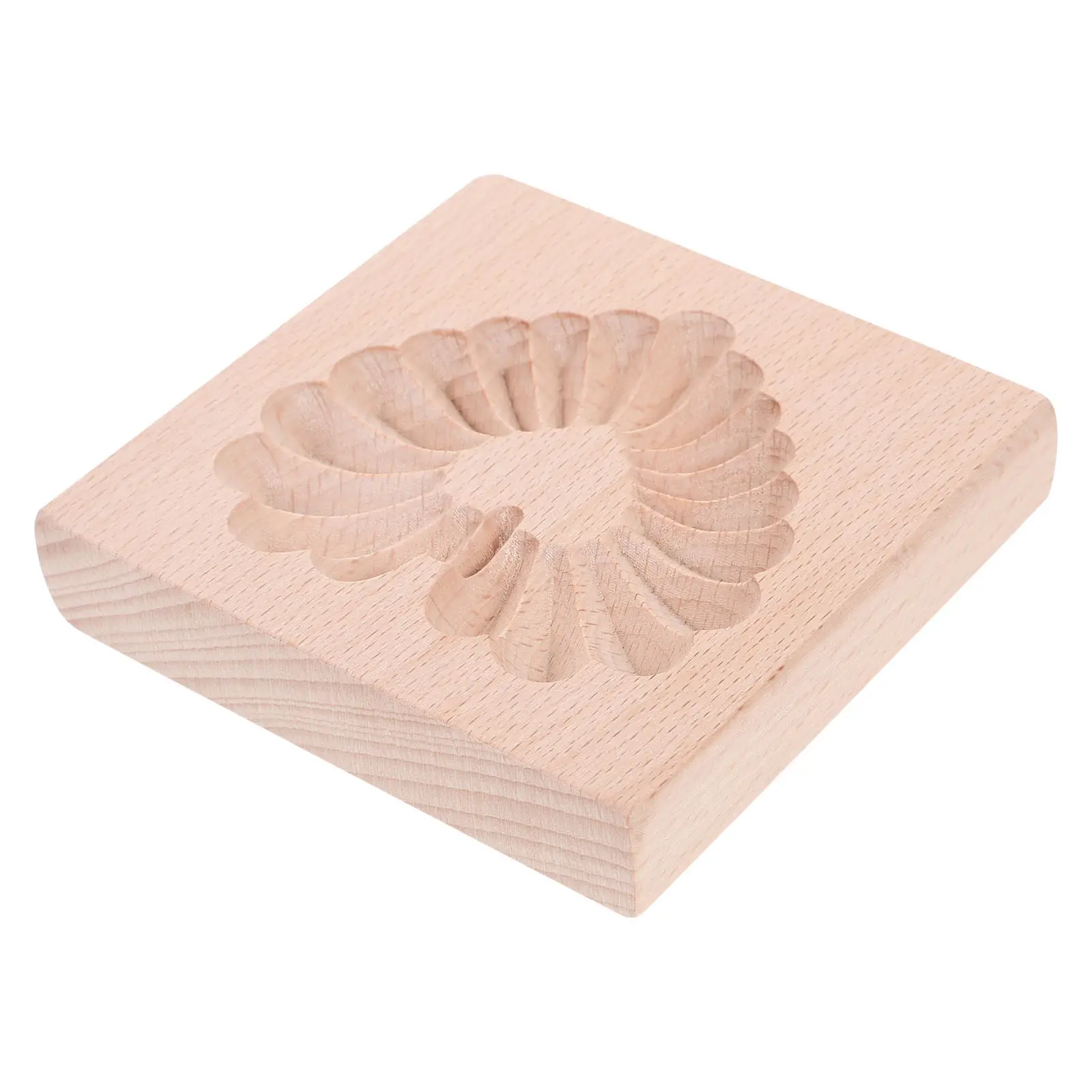 Wooden Cookie Stamp Mold Rose Design for Baking Cookies Chocolates DIY Sweets Food Grade Material Easy Clean Fast Dry Smooth