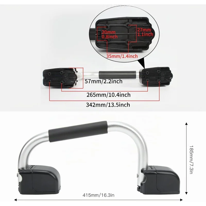 415 mm RV Door Handle Foldable Bent Non-Slip Assist Grab Handle For Caravan Trailer Camper Entry Auxiliary Handrail Modification