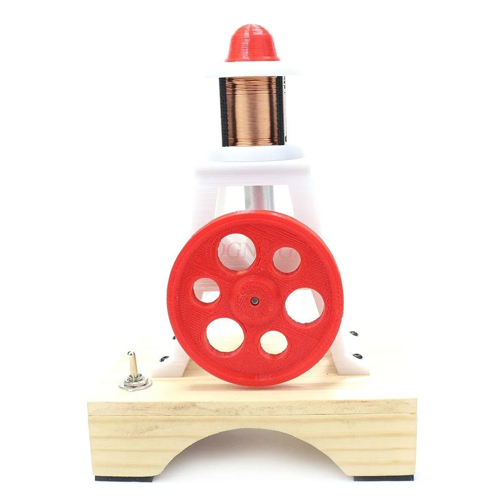 principles of electric and magnetic motion，DIY electromagnetic single cylinder engine model physics teaching experiment,