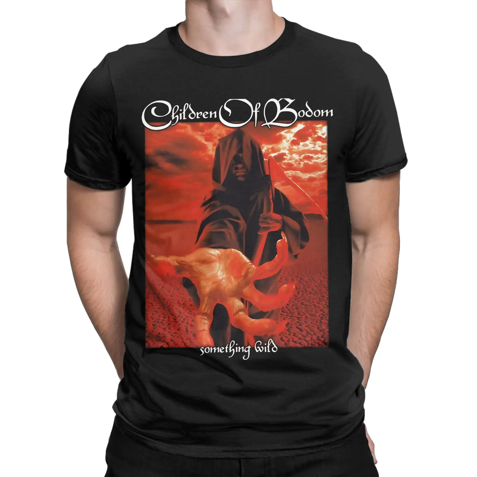 Funny Children Of Bodom T-Shirt for Men Crewneck 100% Cotton T Shirt  Short Sleeve Tee Shirt New Arrival Tops