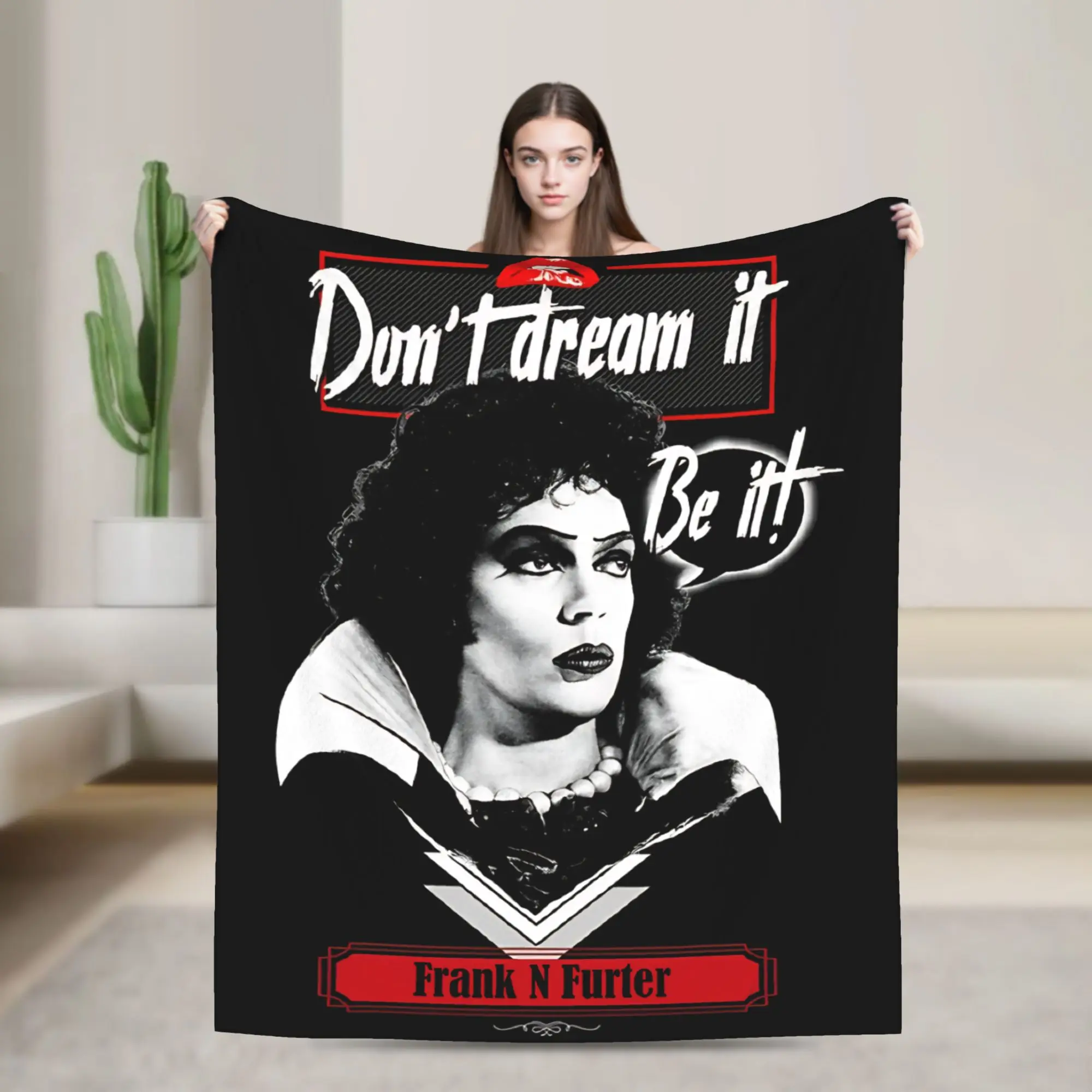 Frank Movie Blankets Flannel Summer Air Conditioning The Rocky Horror Picture Show Soft Throw Blankets for Sofa Bedroom Throws
