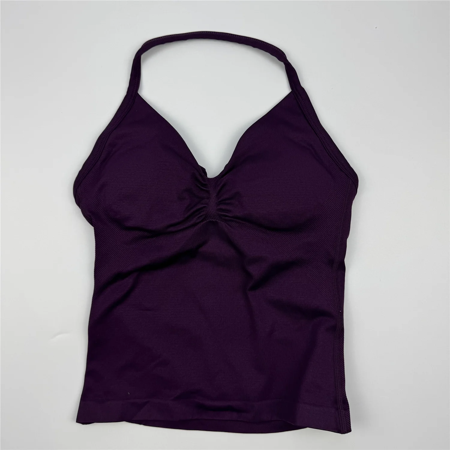 Clearance Sale: Limited Sizes Remaining Seamless Halter Neck Yoga Tank Tops for Women Built-in Bra Padded Gym Workout Clothes