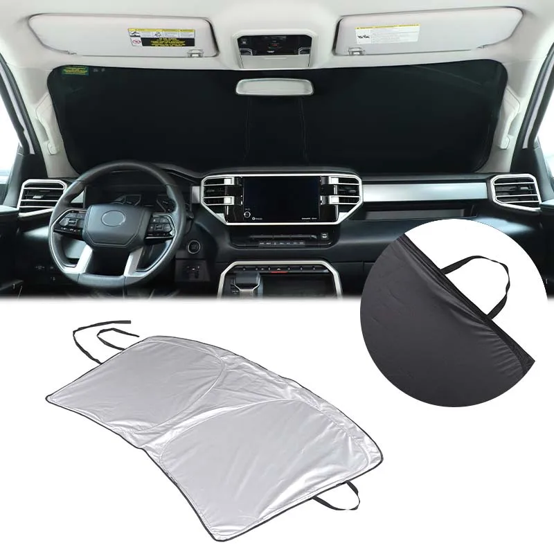 Outside Front Window Sun Shade For 2022-2026 Toyota Tundra Double Cab CrewMax Summer Winter Windshield Cover 1Pc