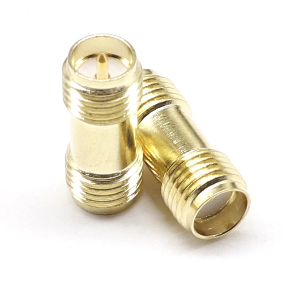 1PCS SMA To SMA Gold Plated RP-SMA Connector RF Adapter Straight Bent L Type