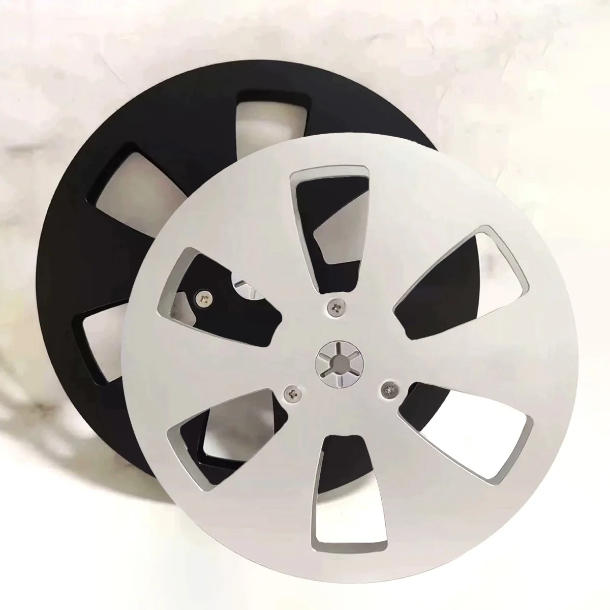 Carretes de cinta vacíos de aluminio plateado estándar de 7 "para grabadoras de cinta de carrete a carrete, carretes de recogida para Studer ReVox/TEAC/BASF/Pioneer