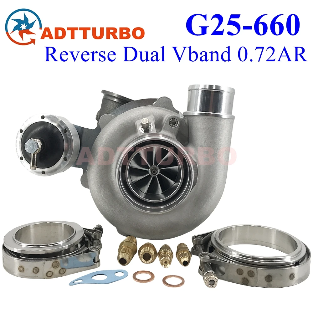 

G25-660 Reverse Rotation Turbo Ceramic Ball Bearing G25 54mm for Garrett Turbocharger Turbine 877895-5006s A/R 0.72 Dual VBand