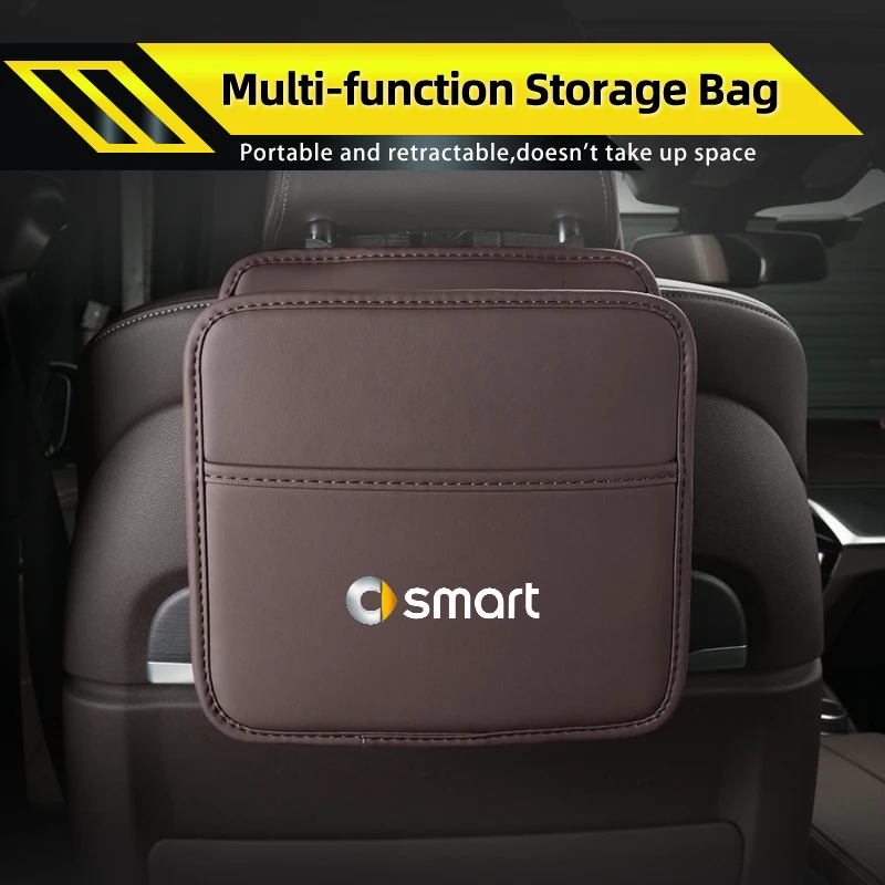 مقعد السيارة الخلفي حقيبة التخزين منظم للحمل حقيبة متعددة الوظائف المقعد الخلفي المنظم ل الذكية Fortwo 451 450 453 EQ Forfour Cou #4